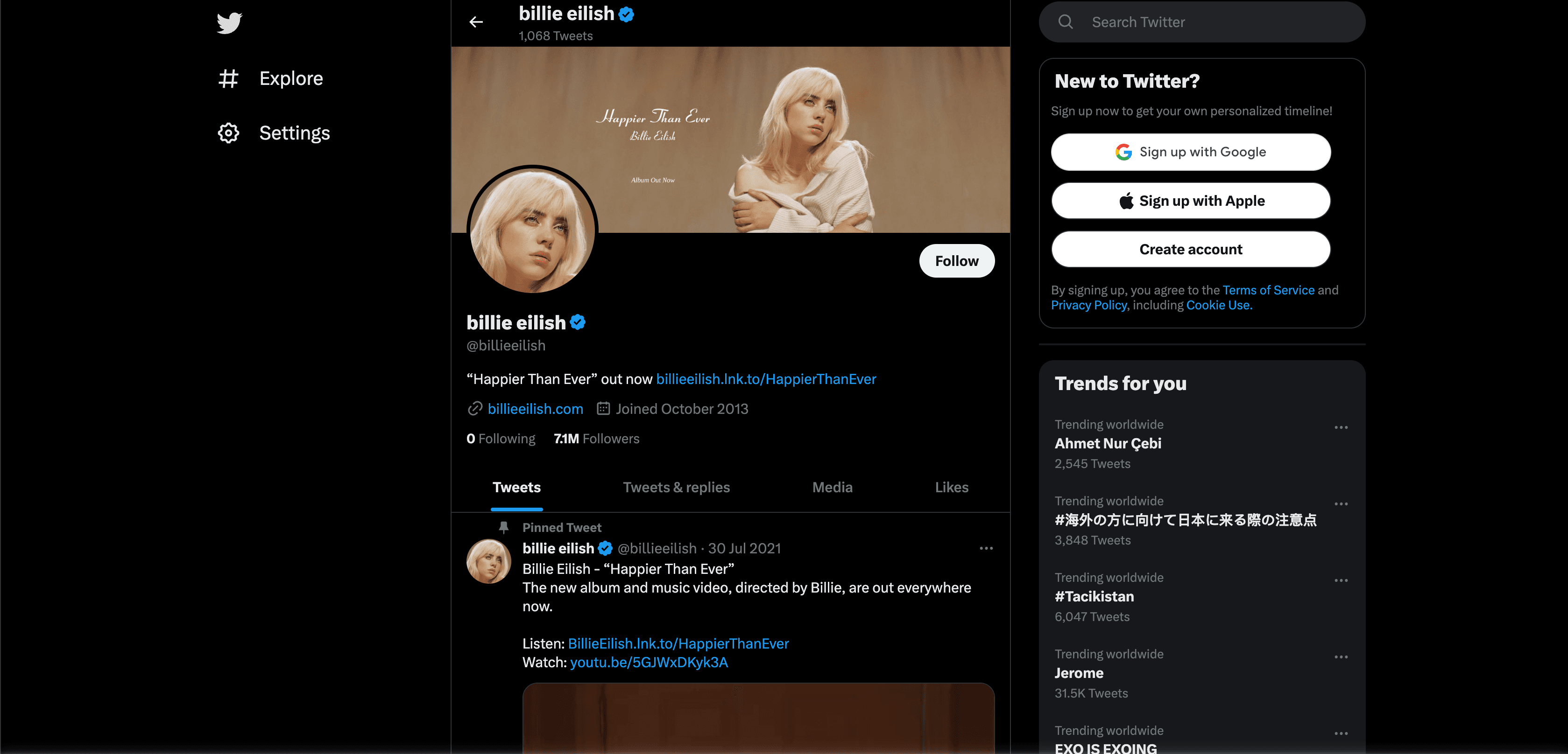 Scrape Twitter Profiles